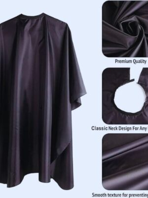 Hair Cutting Cape- Black (Personalization Available) -02