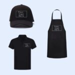 Riri Co. Server Pack Of 5 (5 Aprons, 5 T-Shirts, 5 Caps) Personalization Available